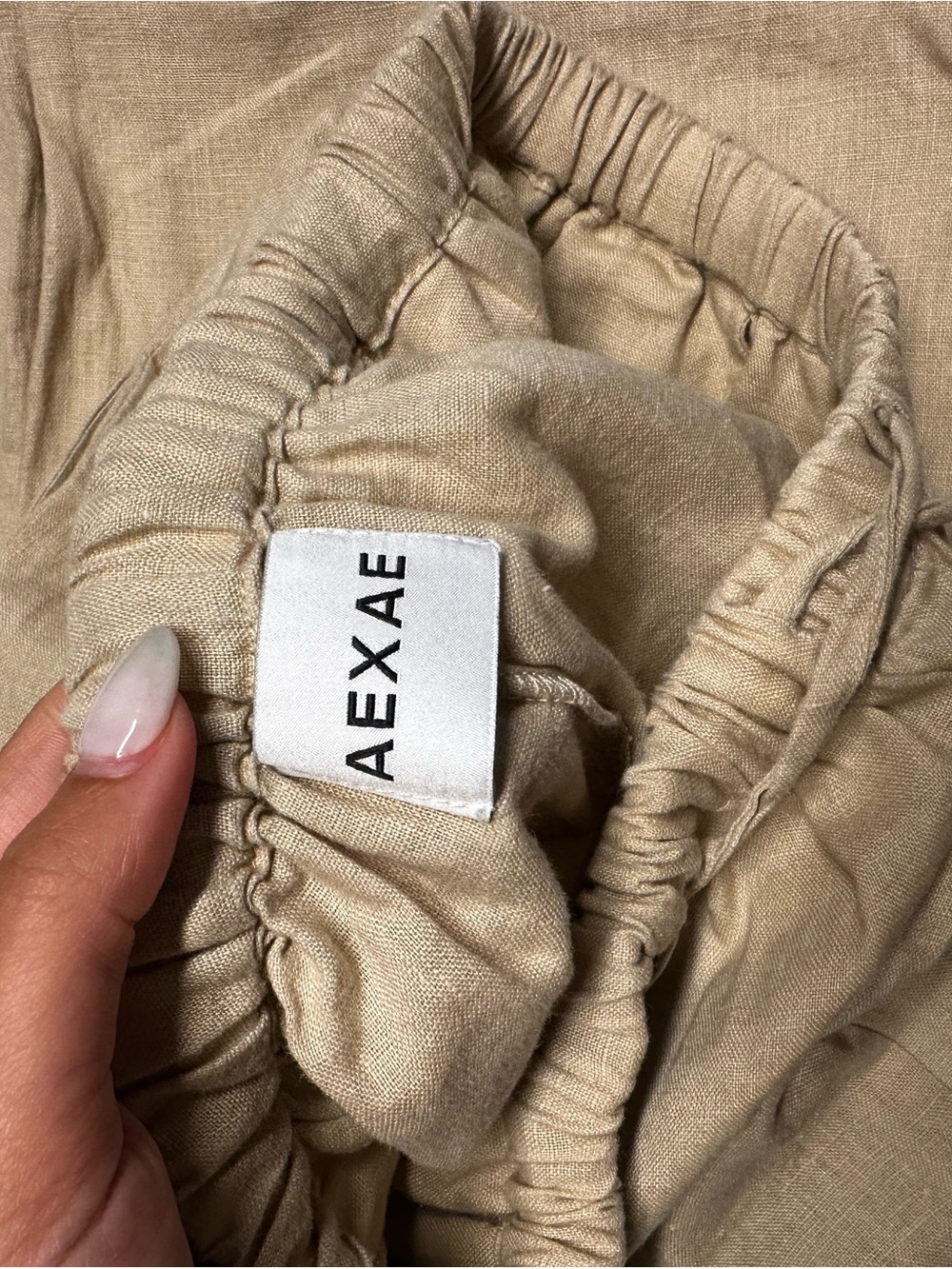 AEXAE Linen Drawstring Pants - Picture 4 of 5